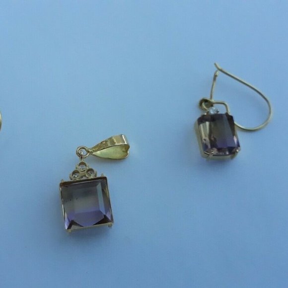 La Bolivianita (Ametrine) Earrings & Pendant Set - Picture 6 of 12